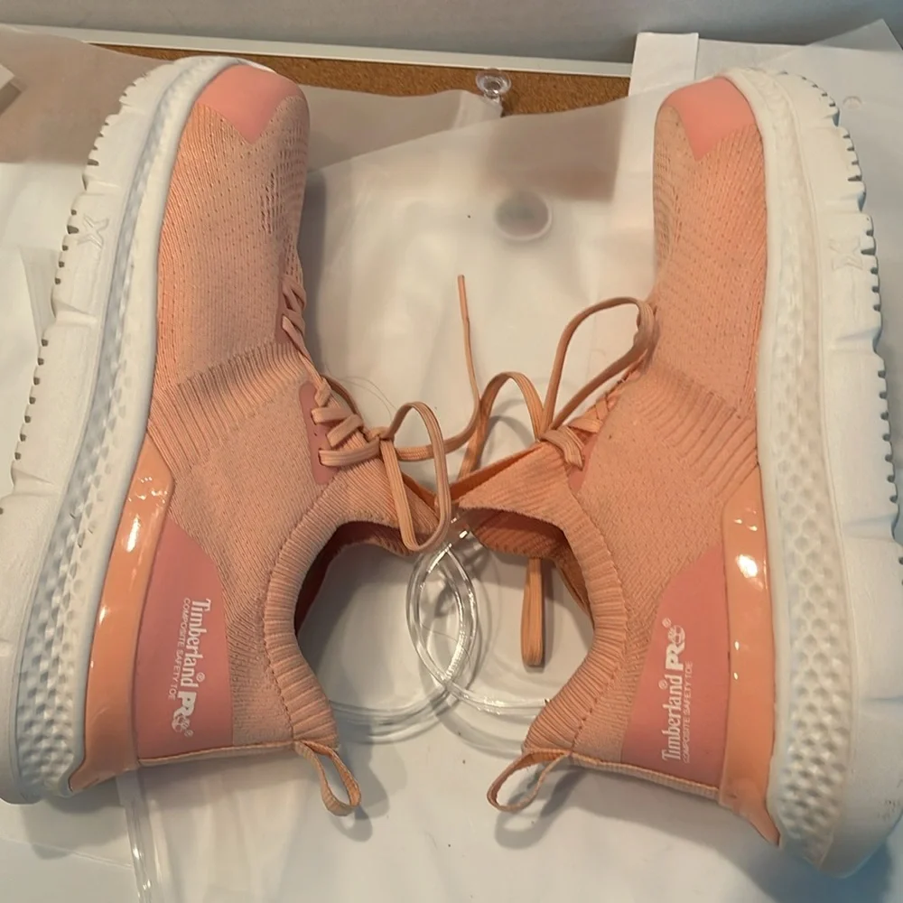 Women's Timberland PRO Knit‎ Setra Composite Safety Toe Sneakers Women’s 8W Pink